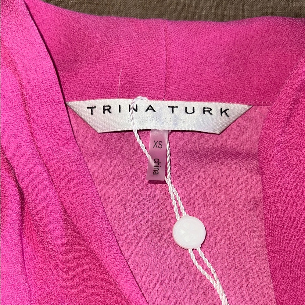 Trina Turk Pink Draped Dress - Picture 5 of 5